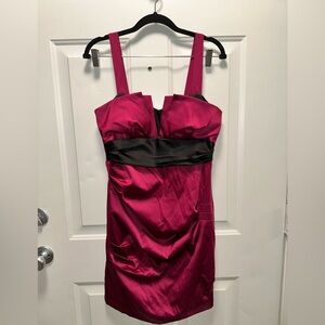 Mystic Bold Pink and Black Mini Dress